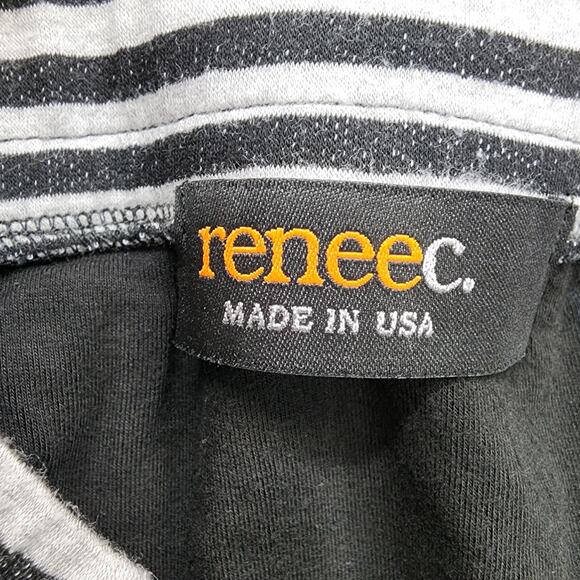 Renee C. Skirt Womens S Black Gray Striped Kaia Knit Drawstring Pockets Lined - Picture 3 of 7